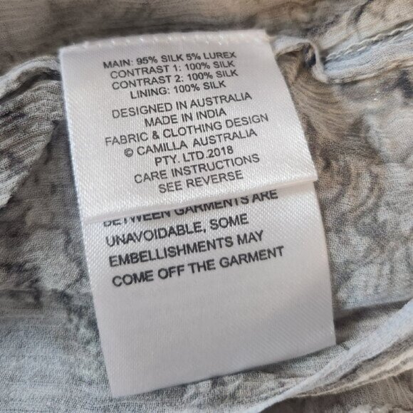 Camilla Crystal Castle Maxi Skirt with Double Frill Small b81 - Picture 10 of 12